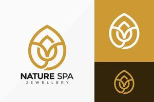 lettre s nature spa logo vector design. emblème abstrait, concept de conception, logos, élément de logotype pour le modèle.