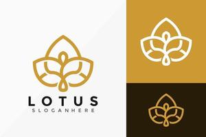 conception de vecteur de logo de spa de lotus. emblème abstrait, concept de conception, logos, élément de logotype pour le modèle.