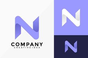 lettre n création de vecteur de logo moderne d'entreprise. emblème abstrait, concept de conception, logos, élément de logotype pour le modèle.