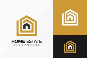 création de logo immobilier maison de luxe, logos d'entreprise moderne conçoit un modèle d'illustration vectorielle vecteur