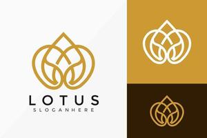 conception de logo de boutique de lotus élégant, logos modernes créatifs conçoit un modèle d'illustration vectorielle vecteur