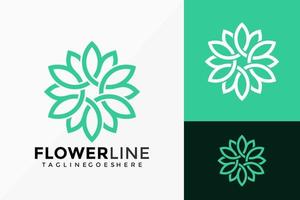 conception de vecteur de logo de mandala de fleur. emblème abstrait, concept de conception, logos, élément de logotype pour le modèle.