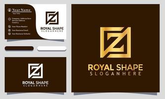 lettre initiale z forme royale de conception de logo de luxe illustration vectorielle, modèle de carte de visite vecteur