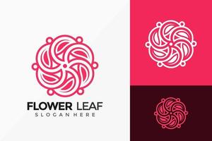 création de logo de feuille de fleur de beauté. conception de logos idée moderne modèle d'illustration vectorielle vecteur