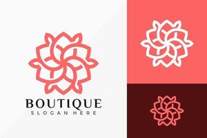 conception de vecteur de logo de boutique de lotus de beauté. emblème abstrait, concept de conception, logos, élément de logotype pour le modèle.