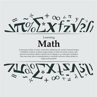 illustration de fond de couverture mathématique vecteur