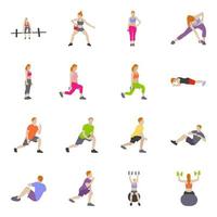 concepts de jeux de fitness vecteur