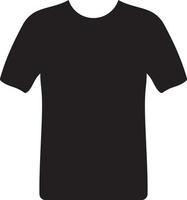 t-shirt maquette vierge en noir vecteur
