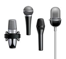 Collection de microphones dans un style réaliste