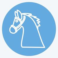 cheval d'icône - style yeux bleus - illustration simple, bonne pour les impressions, les annonces, etc. vecteur