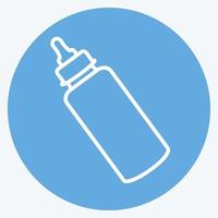 bouteille de lait icône 1 - style yeux bleus - illustration simple vecteur