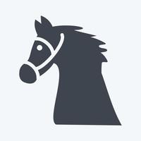 cheval d'icône - style glyphe - illustration simple, bonne pour les impressions, les annonces, etc. vecteur