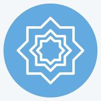 icône étoile islamique - style yeux bleus - illustration simple vecteur