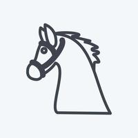 cheval d'icône - style de ligne - illustration simple, bonne pour les impressions, les annonces, etc. vecteur