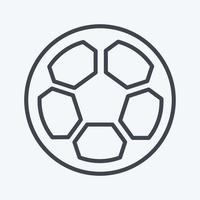football icône - style de ligne - illustration simple vecteur