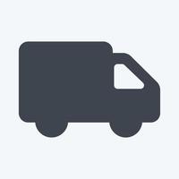 camion jouet icône - style glyphe - illustration simple vecteur
