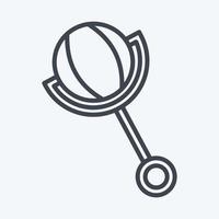 icône shaker toy 2 - style de ligne - illustration simple vecteur