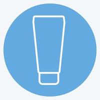 crème d'icône en tube - style yeux bleus - illustration simple, bonne pour les impressions, les annonces, etc. vecteur
