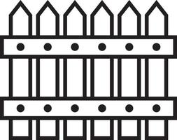 contour de clôture en bois vecteur