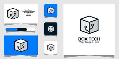 illustration vectorielle du logo de box tech. parfait à utiliser pour une entreprise technologique vecteur