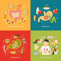 Digestion Concept Icons Set vecteur