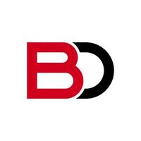 illustration vectorielle du logo de lettre bd moderne. parfait à utiliser pour une entreprise technologique vecteur