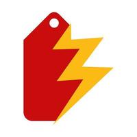 illustration vectorielle du logo d'étiquette de prix flash. parfait à utiliser pour une entreprise technologique vecteur