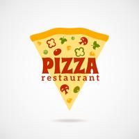 Illustration logo pizza vecteur
