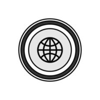 illustration vectorielle du logo de la plaque mondiale. parfait à utiliser pour l'entreprise alimentaire vecteur