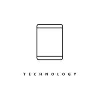 illustration vectorielle du logo de la tablette en ligne. parfait à utiliser pour une entreprise technologique vecteur