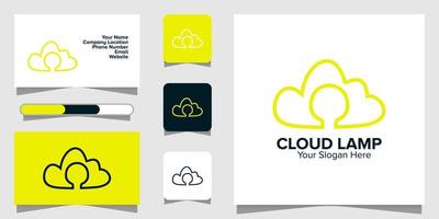 illustration vectorielle du logo de la lampe nuage. parfait à utiliser pour une entreprise technologique vecteur