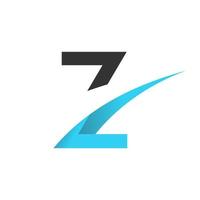 illustration vectorielle de lettre z avec concept de flèche. parfait à utiliser pour une entreprise technologique vecteur