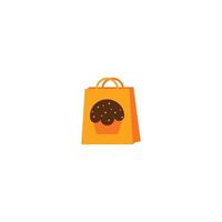 illustration vectorielle de sac de gâteau. parfait à utiliser pour la boulangerie vecteur