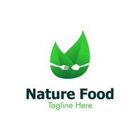 illustration vectorielle du logo de la nourriture nature. parfait à utiliser pour une entreprise alimentaire vecteur