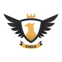 illustration vectorielle du logo de l'emblème de l'aigle. parfait à utiliser pour une entreprise technologique vecteur