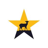 illustration vectorielle du logo star deer. parfait à utiliser pour une entreprise technologique vecteur