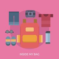 Inside My Bag Conceptuel illustration Design vecteur