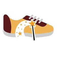 illustration vectorielle du logo de chaussures magiques. parfait à utiliser pour une entreprise technologique vecteur