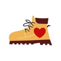 illustration vectorielle du logo de chaussures de sécurité d'amour. parfait à utiliser pour une entreprise technologique vecteur