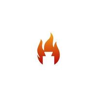 illustration vectorielle du logo de la caméra d'incendie vecteur