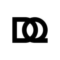 illustration vectorielle du logo de lettre dq moderne. parfait à utiliser pour une entreprise technologique vecteur