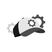 illustration vectorielle du logo de chapeau d'ingénierie. parfait à utiliser pour une entreprise technologique vecteur
