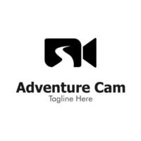 illustration vectorielle du logo de la caméra d'aventure. parfait à utiliser pour une entreprise technologique vecteur