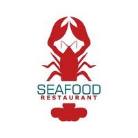 illustration vectorielle du logo du restaurant de fruits de mer au homard. parfait à utiliser pour une entreprise alimentaire vecteur