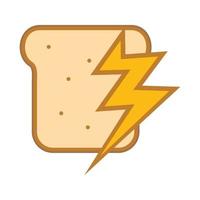 illustration vectorielle du logo du pain du tonnerre. parfait à utiliser pour une entreprise technologique vecteur