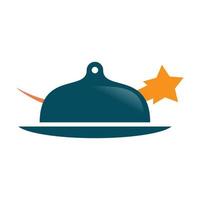 illustration vectorielle du logo cloche alimentaire star. parfait à utiliser pour une entreprise alimentaire vecteur