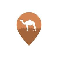 illustration vectorielle du logo de point de chameau. parfait à utiliser pour une entreprise technologique vecteur