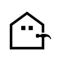 illustration vectorielle du logo de la construction de votre maison vecteur