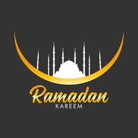 logo du ramadan kareem vecteur