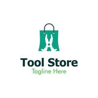 illustration vectorielle du logo du magasin d'outils. parfait à utiliser pour une entreprise technologique vecteur